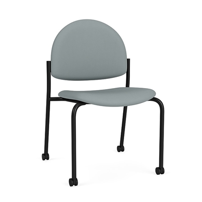 Picture of Lesro CX1132 Chat Armless Upholstered Guest Chair with Casters