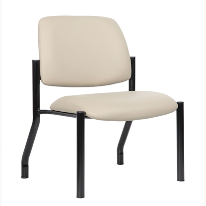 Picture of B9595AM-BG-400 Armless Guest Chair, 400 lb capacity, Antimicrobial Beige Vinyl