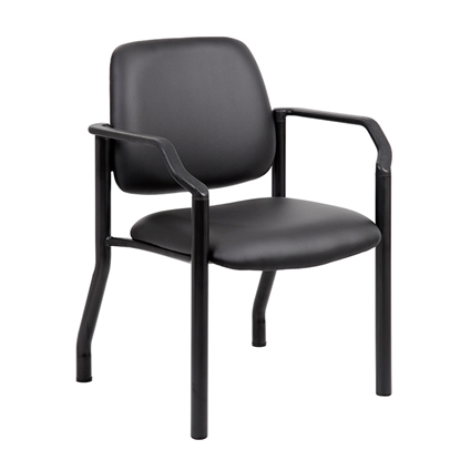 Picture of B9591AM-BK Guest Chair, 300 lb capacity, Antimicrobial Black Vinyl