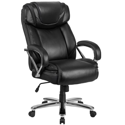 Picture of HERCULES GO-2092M Big & Tall 500 lb. Rated Black LeatherSoft Executive Office Chair