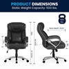 Picture of HERCULES GO-2092M Big & Tall 500 lb. Rated Black LeatherSoft Executive Office Chair