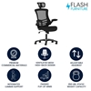 Picture of Kelista BL-X-5H-GG Mesh Office Chair with Flip-Up Arms and Adjustable Headrest