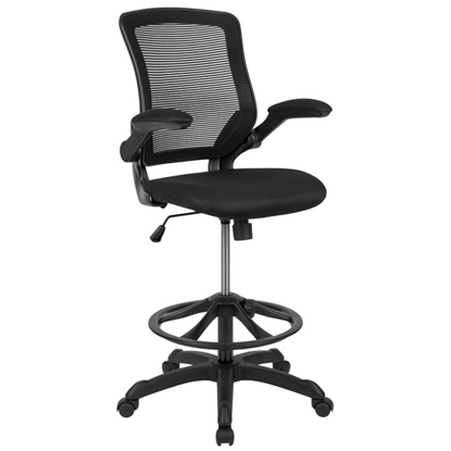 Picture of Kale BL-ZP-8805D Mid-Back Mesh Drafting Chair with Flip-Up Arms