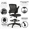 Picture of Kale BL-ZP-8805D Mid-Back Mesh Drafting Chair with Flip-Up Arms