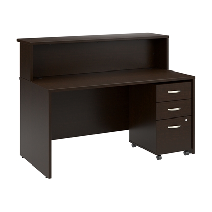 Picture of Arrive ARV002 60W x 30D Reception Desk with Shelf and Mobile File Cabinet