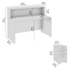 Picture of Arrive ARV002 60W x 30D Reception Desk with Shelf and Mobile File Cabinet