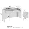 Picture of Arrive ARV008 72W x 30D Reception Desk with Counter and Mobile File Cabinet