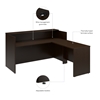 Picture of Arrive ARV006 72W x 72D L Shaped Reception Desk with Shelf