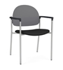 Picture of Lesro CX1141 Chat Guest Chair with Upholstered Seat and Poly Back