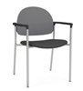 Picture of Lesro CX1141 Chat Guest Chair with Upholstered Seat and Poly Back