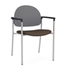 Picture of Lesro CX1141 Chat Guest Chair with Upholstered Seat and Poly Back