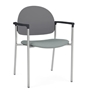 Picture of Lesro CX1141 Chat Guest Chair with Upholstered Seat and Poly Back