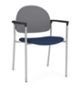 Picture of Lesro CX1141 Chat Guest Chair with Upholstered Seat and Poly Back
