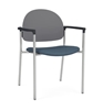 Picture of Lesro CX1141 Chat Guest Chair with Upholstered Seat and Poly Back