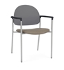 Picture of Lesro CX1141 Chat Guest Chair with Upholstered Seat and Poly Back