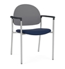 Picture of Lesro CX1141 Chat Guest Chair with Upholstered Seat and Poly Back