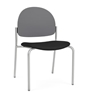 Picture of Lesro CX1142 Chat Armless Guest Chair with Upholstered Seat and Poly Back