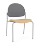 Picture of Lesro CX1142 Chat Armless Guest Chair with Upholstered Seat and Poly Back