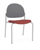 Picture of Lesro CX1142 Chat Armless Guest Chair with Upholstered Seat and Poly Back