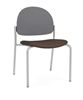 Picture of Lesro CX1142 Chat Armless Guest Chair with Upholstered Seat and Poly Back