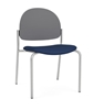 Picture of Lesro CX1142 Chat Armless Guest Chair with Upholstered Seat and Poly Back