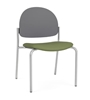 Picture of Lesro CX1142 Chat Armless Guest Chair with Upholstered Seat and Poly Back