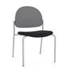 Picture of Lesro CX1142 Chat Armless Guest Chair with Upholstered Seat and Poly Back