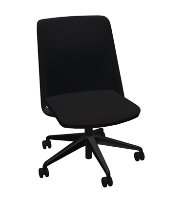Picture of Global 8458NA Prefer Mesh Back Chair with No Arms, Black Frame, & Black Base