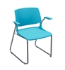 Picture of Global Rebound R6APP Sled Base Stacking Armchair with Chrome Frame