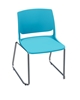 Picture of Global Rebound R6NPP Sled Base Stacking Armless Chair with Chrome Frame