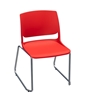 Picture of Global Rebound R6NPP Sled Base Stacking Armless Chair with Chrome Frame