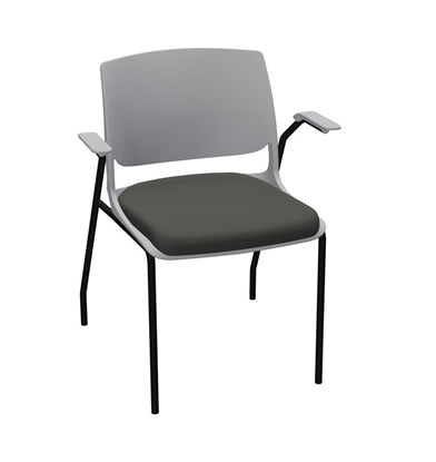 Picture of Global Rebound R5APUG Stacking Armchair with Upholstered Seat