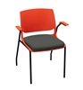 Picture of Global Rebound R5APUG Stacking Armchair with Upholstered Seat