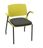 Picture of Global Rebound R5APUG Stacking Armchair with Upholstered Seat