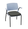 Picture of Global Rebound R5APUG Stacking Armchair with Upholstered Seat