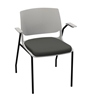 Picture of Global Rebound R5APUG Stacking Armchair with Upholstered Seat