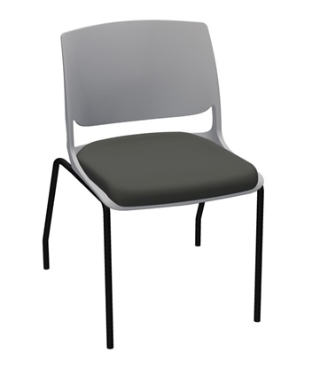 Picture of Global Rebound R5NPUG Stacking Armless Chair with Upholstered Seat