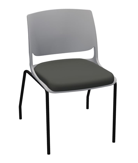 Picture of Global Rebound R5NPUG Stacking Armless Chair with Upholstered Seat