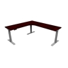 Picture of i5 iRize I6060 Height Adjustable L-Shaped Desk with Silver Base