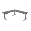 Picture of i5 iRize I6060 Height Adjustable L-Shaped Desk with Silver Base