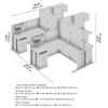 Picture of OIH007 4 Person L Workstations with Storage