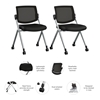 Picture of BBF Envision CH4002 Mesh Back Folding Chairs - Set of 2 in Black Mesh