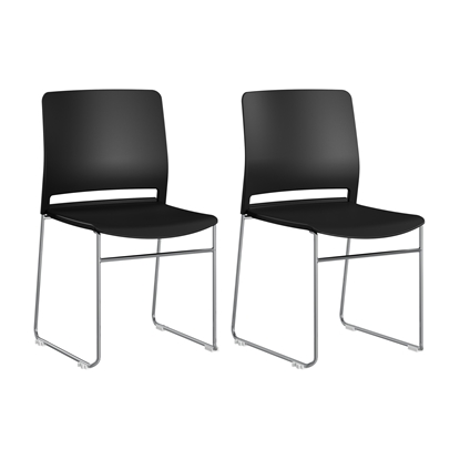 Picture of BBF Envision CH4003 Stackable Chairs - Set of 2 in Black or Grey