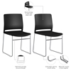Picture of BBF Envision CH4003 Stackable Chairs - Set of 2 in Black or Grey