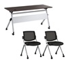 Picture of BBF Envision NVS003 60W Folding Training Table and 2 Folding Chairs
