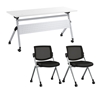 Picture of BBF Envision NVS003 60W Folding Training Table and 2 Folding Chairs