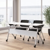 Picture of BBF Envision NVS001 60W Folding Training Table and 2 Folding Chairs w/ Arms