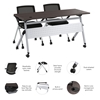 Picture of BBF Envision NVS001 60W Folding Training Table and 2 Folding Chairs w/ Arms