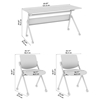 Picture of BBF Envision NVS007 60W Folding Training Table with Powered Grommets and 2 Chairs