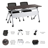 Picture of BBF Envision NVS007 60W Folding Training Table with Powered Grommets and 2 Chairs